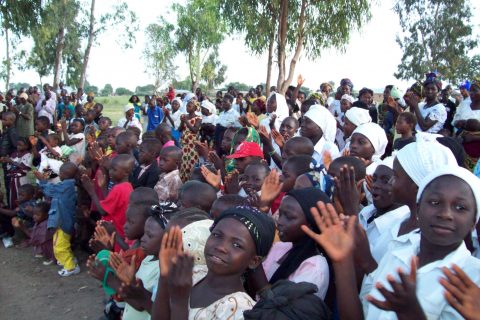 Children clapping